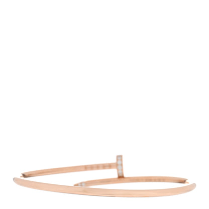 Cartier 18K Pink Gold Diamond Small Juste Un Clou Bracelet 15 2 of 3