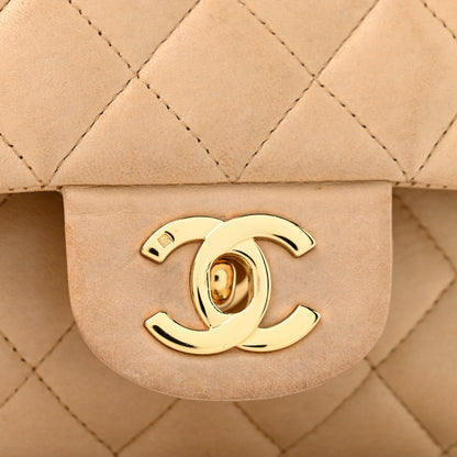 Chanel Lambskin Quilted Medium Double Flap Beige 12 of 13