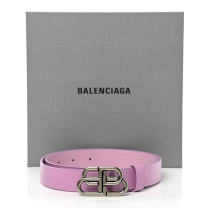 Balenciaga Natural Calfskin BB 25mm Thin Belt 80 32 Lilac 7 of 7