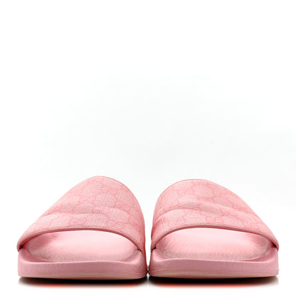 Gucci GG Supreme Monogram Slide Sandals 39 Cotton Candy Dark Cotton Candy 3 of 9