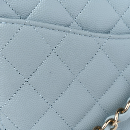 Chanel Caviar Quilted Small Double Flap Light Blue 11 of 12