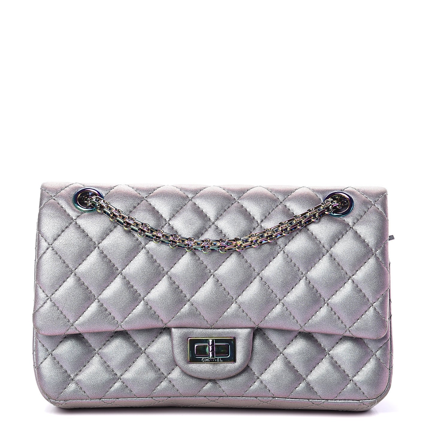 Iridescent Lambskin Quilted 2.55 Reissue 225 Flap Light Purple