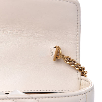 Gucci Calfskin Matelasse Super Mini GG Marmont Shoulder Bag White 11 of 13