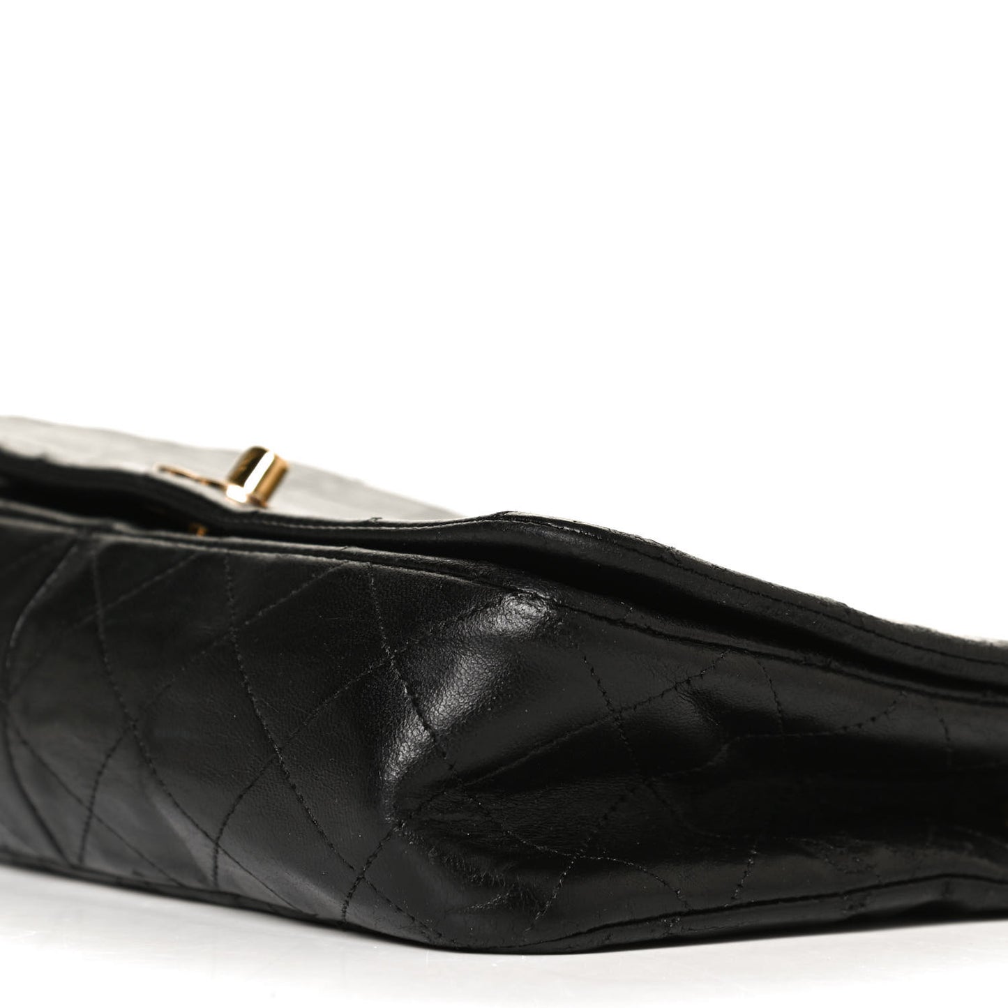 Lambskin Quilted Small Single Flap Black