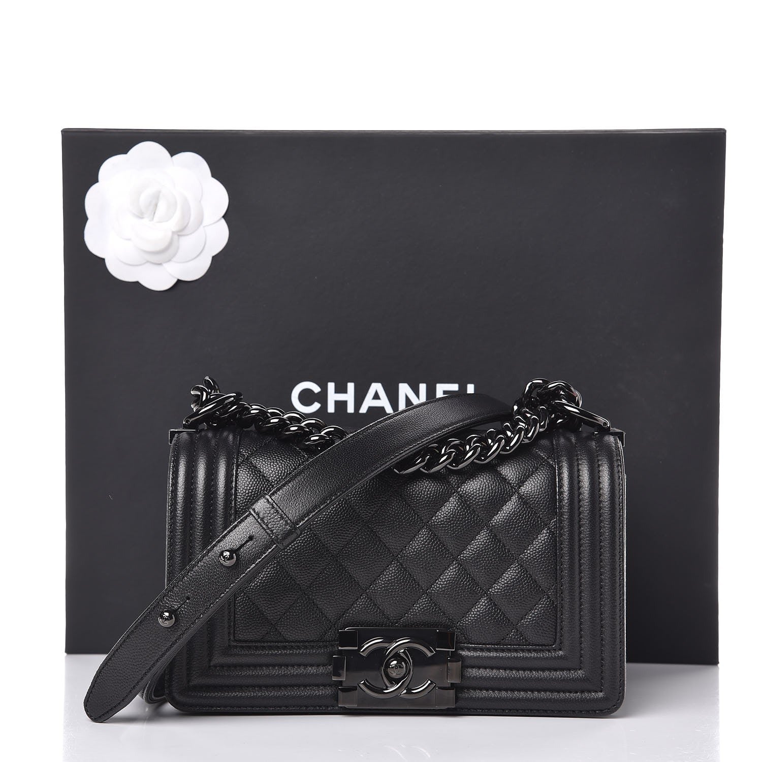 Chanel Caviar Quilted Small Boy Flap So Black 8 of 8