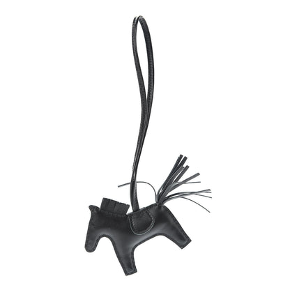 Hermes Milo Lambskin Grigri Rodeo Horse Bag Charm PM So Black 1 of 4