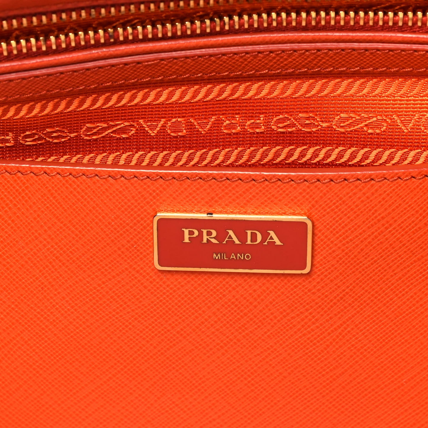 Saffiano Medium Galleria Double Zip Tote Papaya
