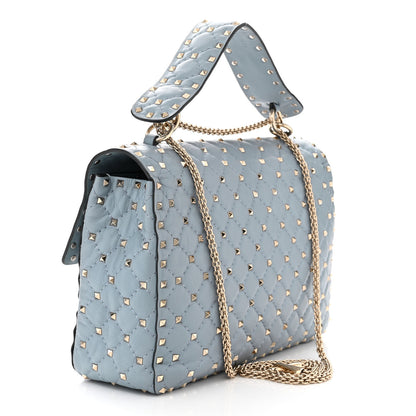 Valentino Garavani Lambskin Large Rockstud Spike Shoulder Bag London Stone 3 of 10