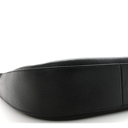 Prada Vitello Phenix Zippered Messenger Hobo Black 8 of 9