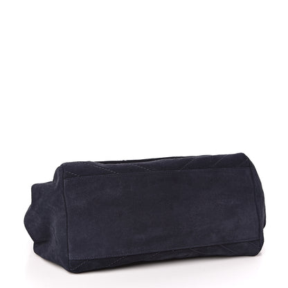 Saint Laurent Suede Chevron Monogram Large Nolita Blue 4 of 11