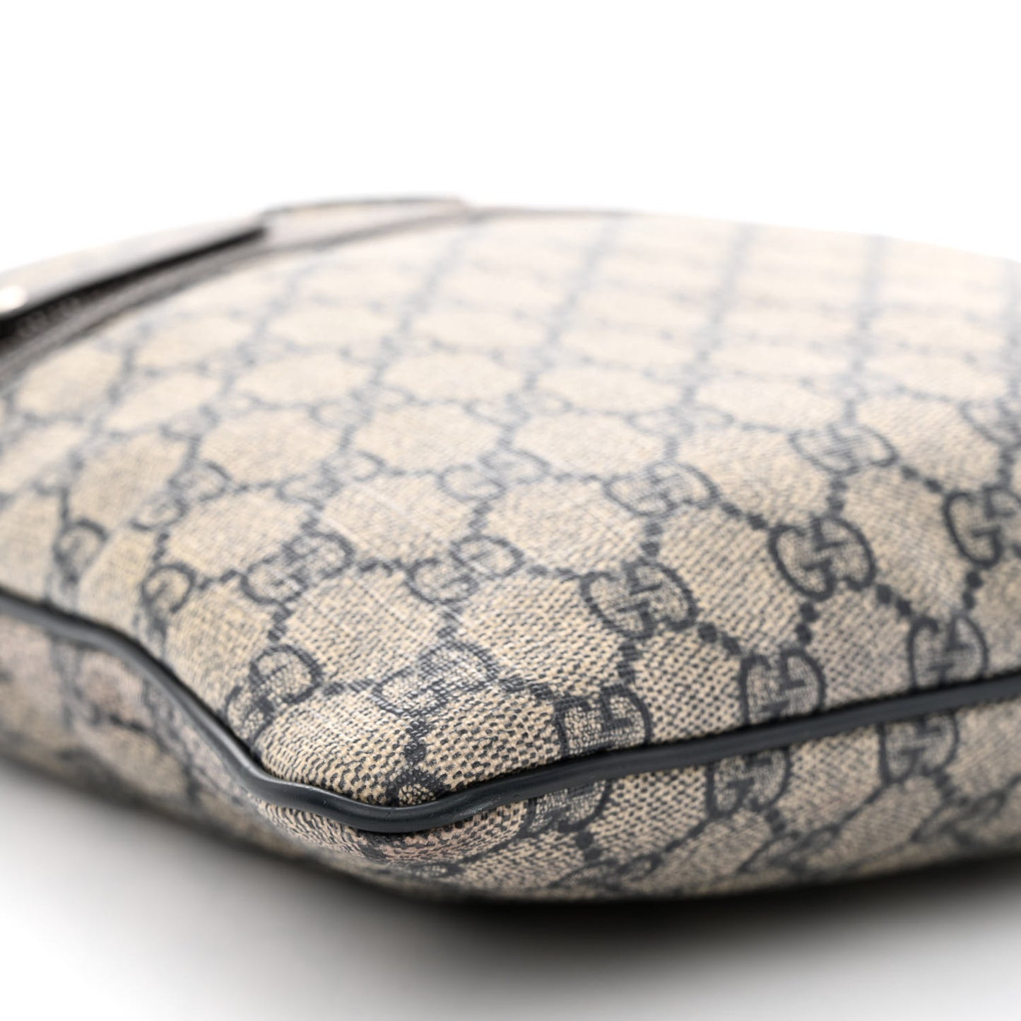 GG Supreme Monogram Small Flat Side Zip Messenger Bag Beige Blue