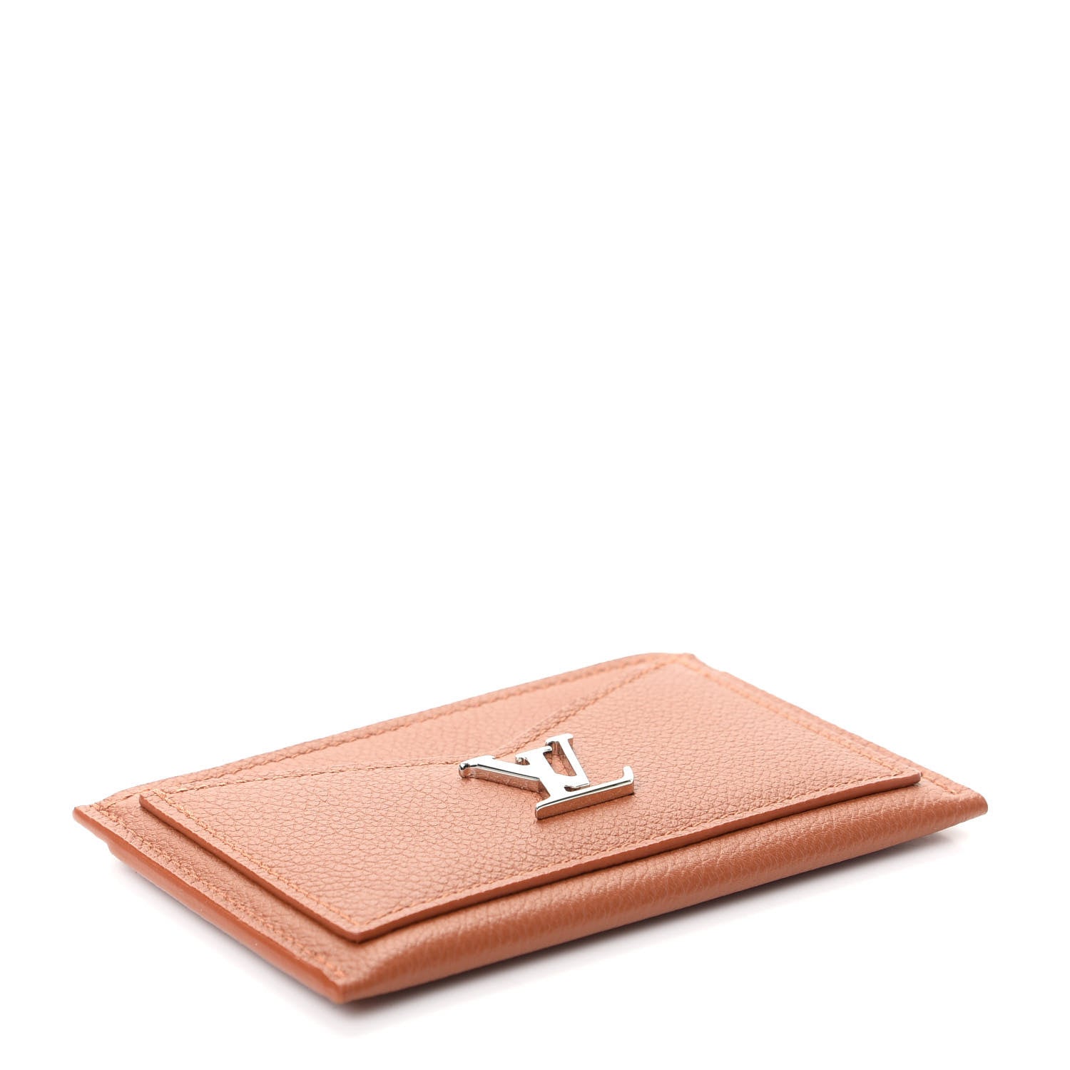 Louis Vuitton Calfskin Lockme Card Holder Caramel 4 of 6