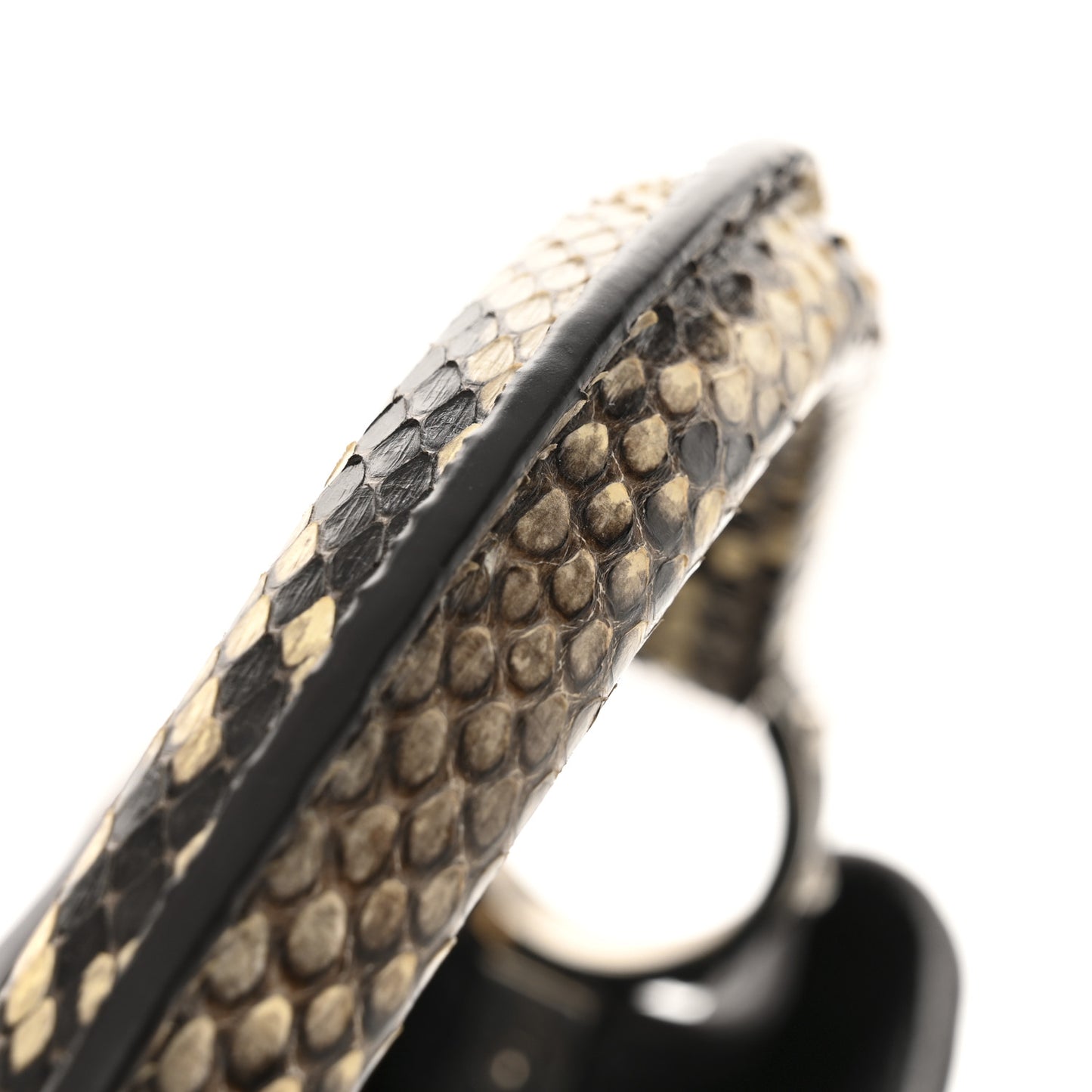 Taurillon Snakeskin Capucines PM Black