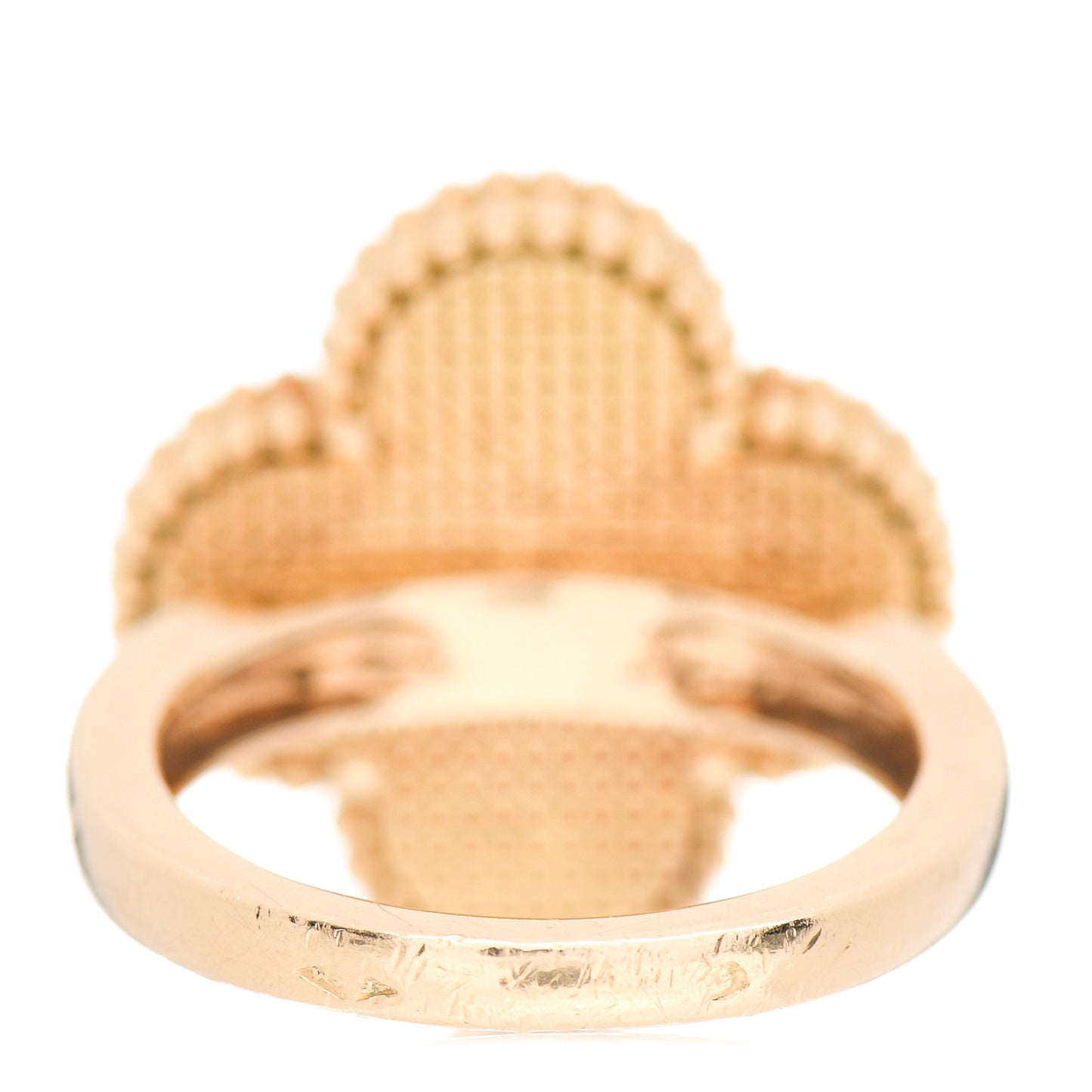 18K Yellow Gold Mother of Pearl Magic Alhambra Ring 54 6.75