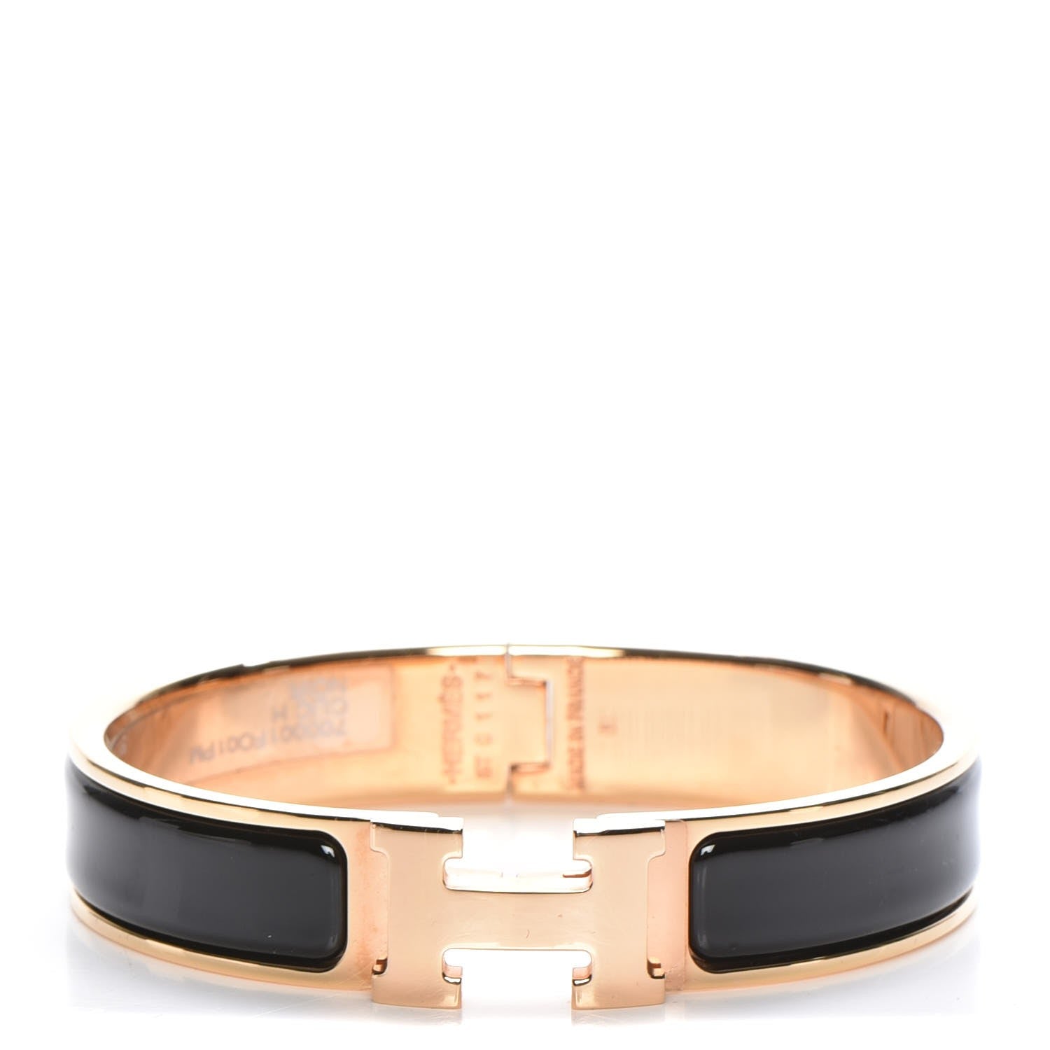 Hermes Enamel Narrow Clic Clac H Bracelet PM Black 1 of 6