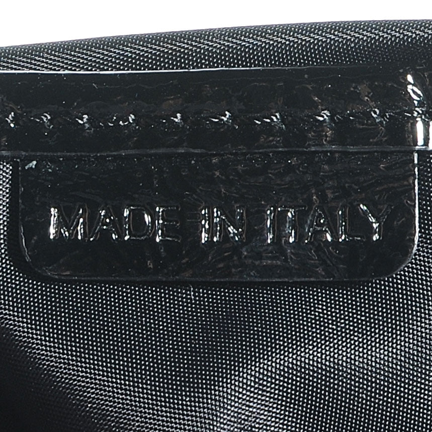 Burberry Patent Trim Smoked Check Tote Black 7 of 8