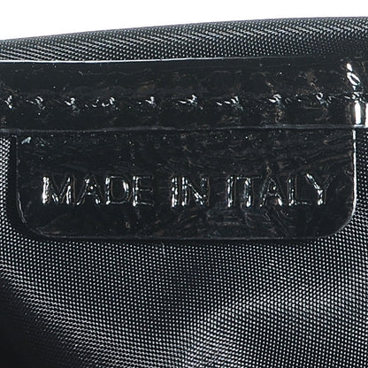Burberry Patent Trim Smoked Check Tote Black 7 of 8