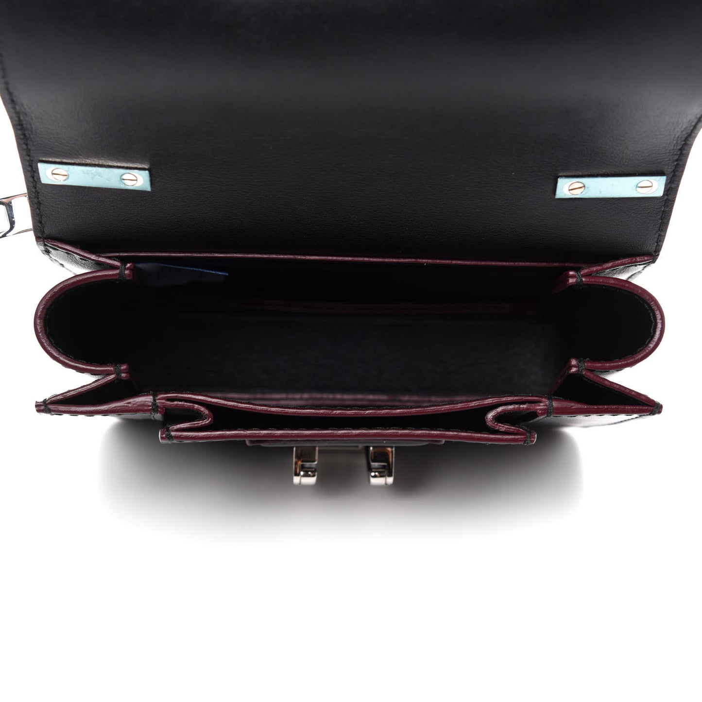 Smooth Calfskin Mini Hava Chain Crossbody Black