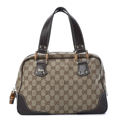 Gucci Monogram Bamboo Boston Dark Brown 1 of 13