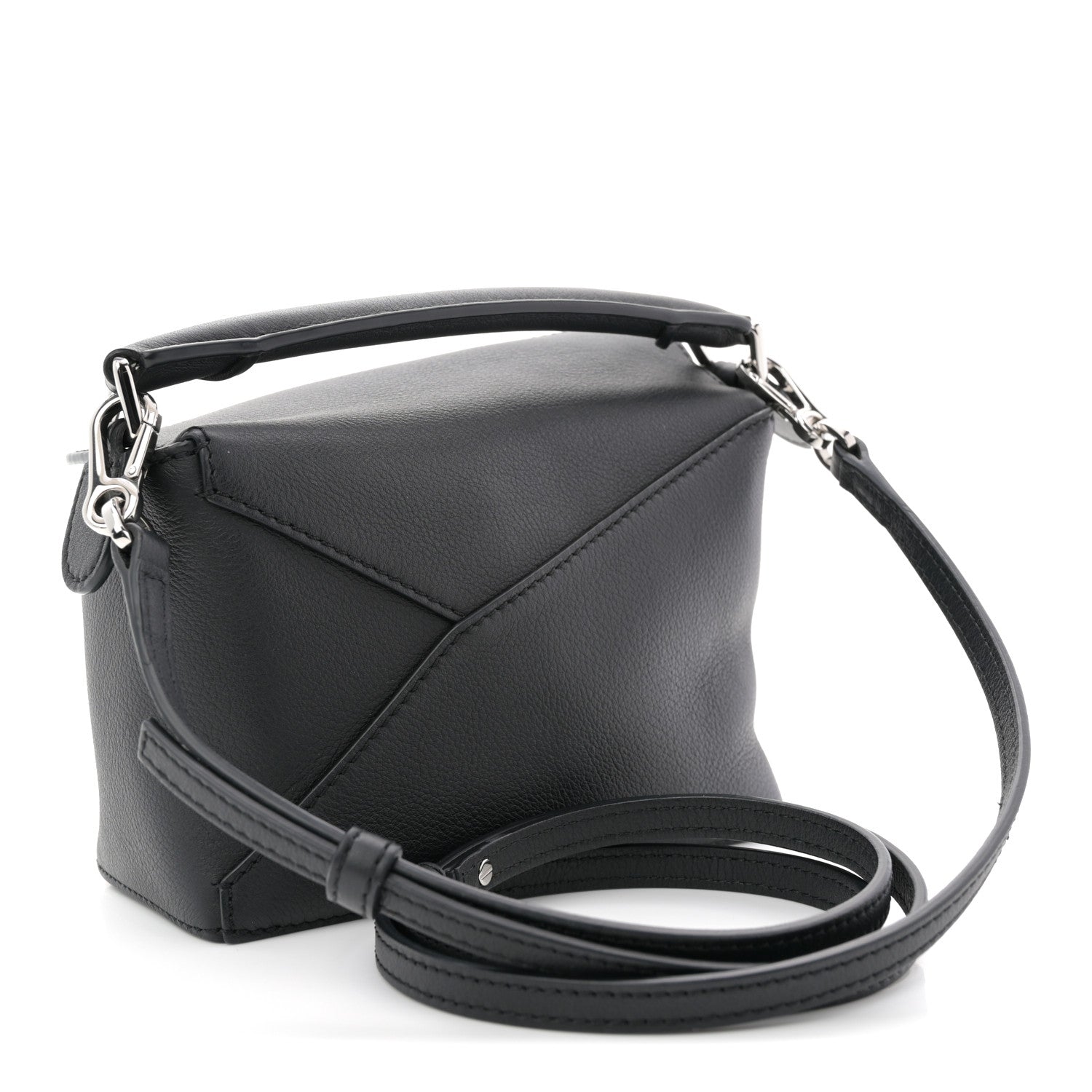 Loewe Calfskin Mini Puzzle Bag Black 3 of 9