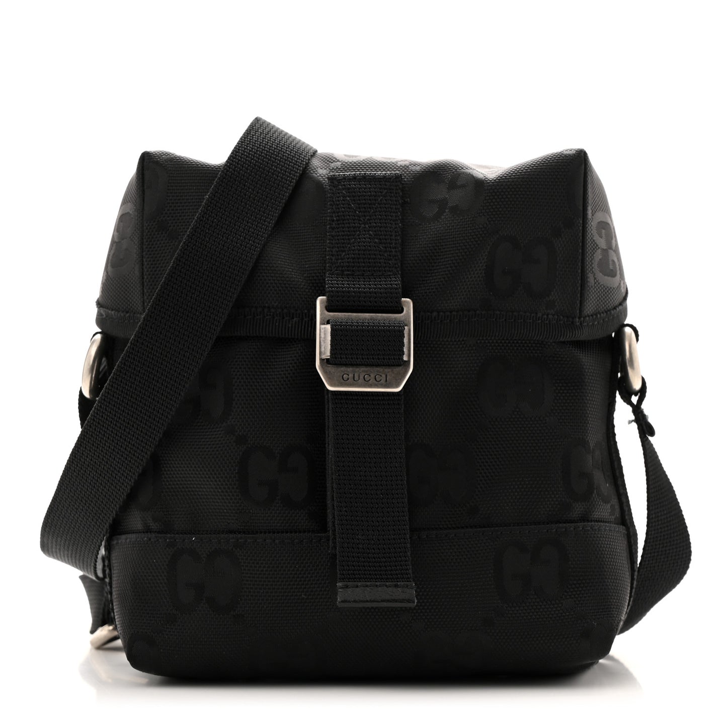 Econyl Nylon Monogram Off The Grid Messenger Bag Black