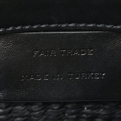 Chloe X MIFUKO Raffia Calfskin Mini Chain Basket Black 5 of 9
