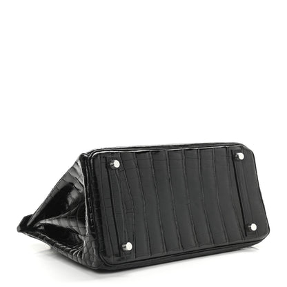 Hermes Shiny Niloticus Crocodile Birkin 30 Black 4 of 10