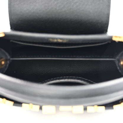 Louis Vuitton LOUIS VUITTON Taurillon Embellished Flower Crown Capucines Mini Black 5 of 10