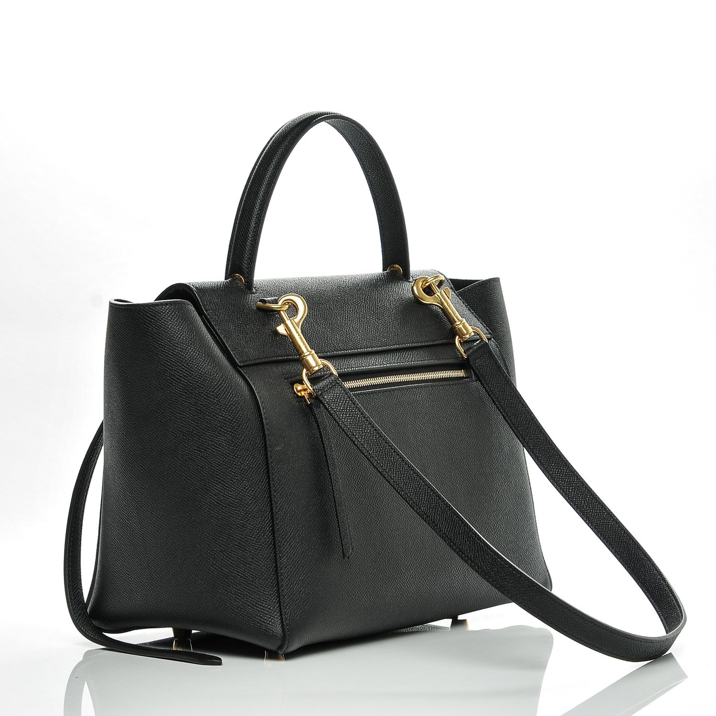 Baby Grained Calfskin Mini Belt Bag Black