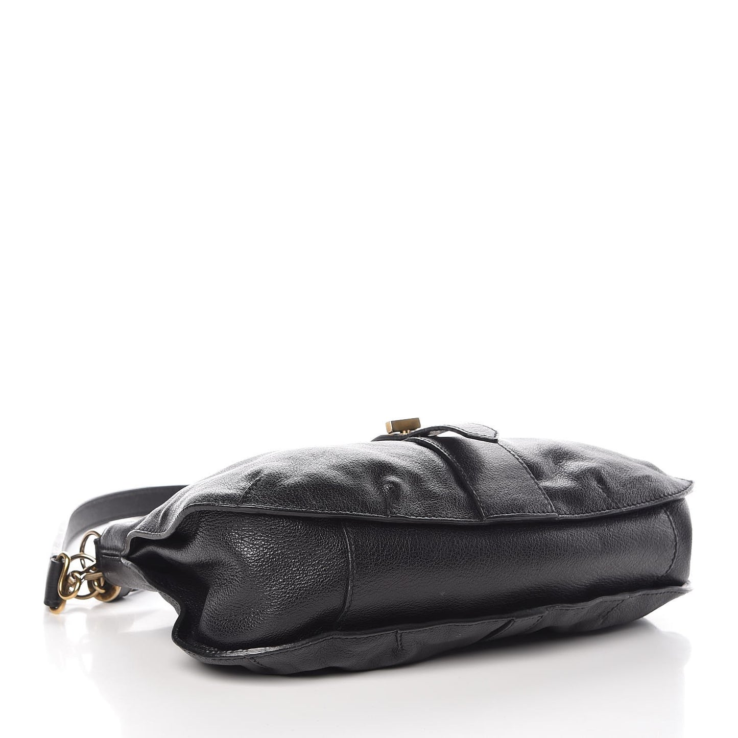 Grainy Calfskin Medium Creighton Hobo Black