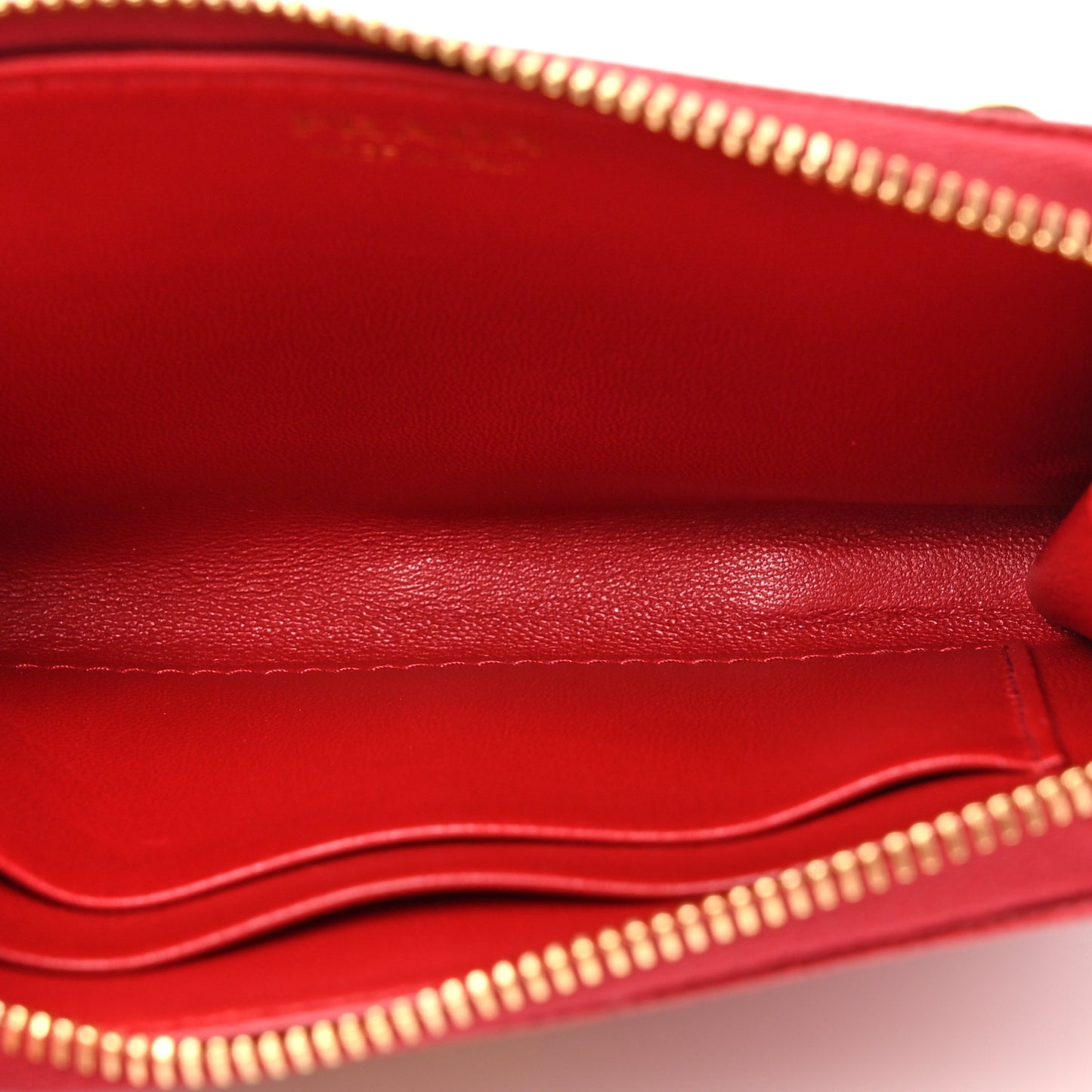 Saffiano Metal Zip Around Keychain Fuoco