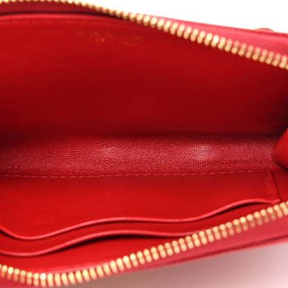 Prada Saffiano Metal Zip Around Keychain Fuoco 5 of 8