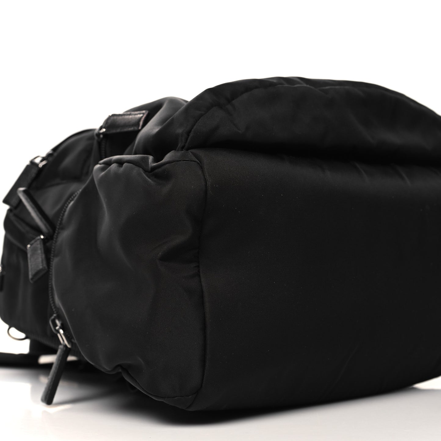 Nylon Montagna Saffiano Day Backpack Black