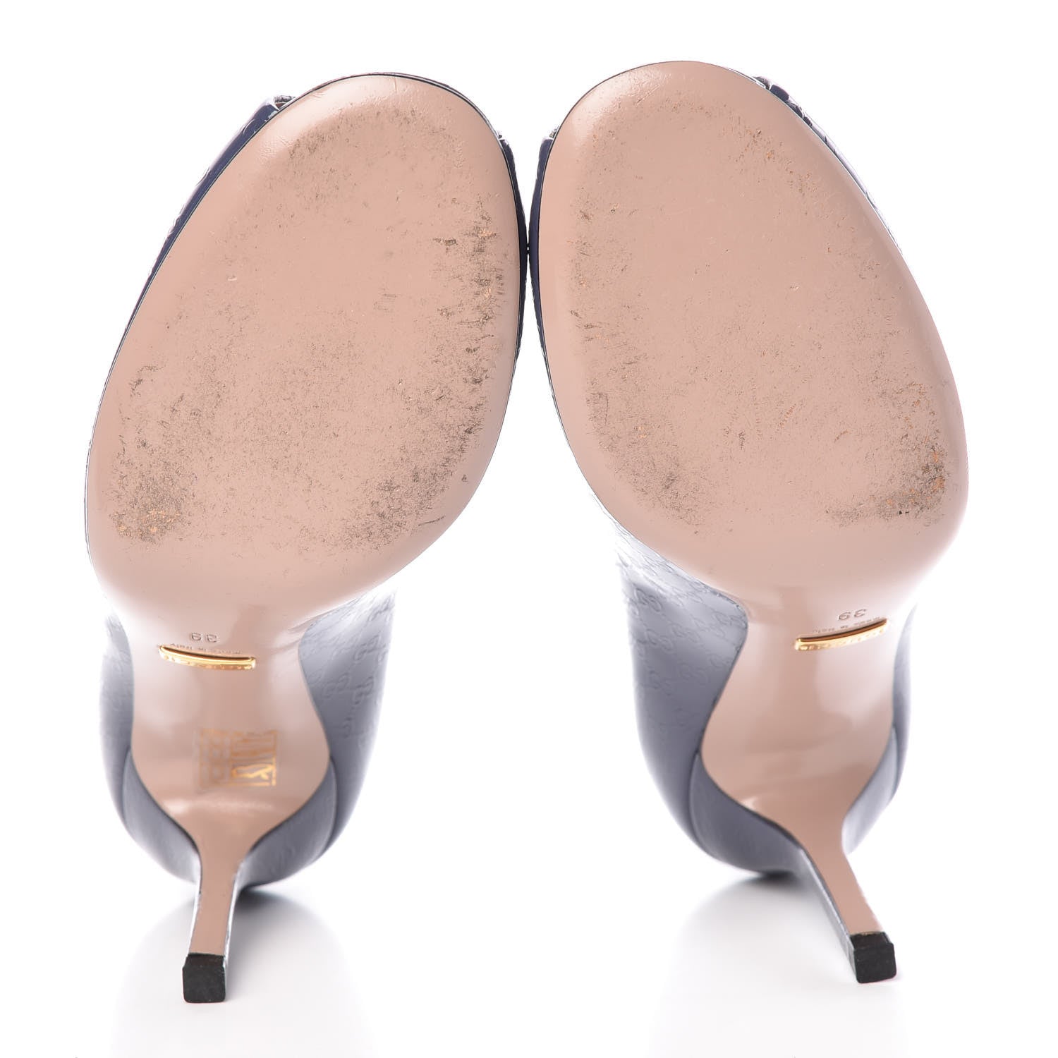 Gucci Patent Guccissima Horsebit Peep Toe Pumps 39 Lavender 5 of 7