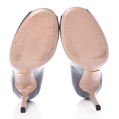 Gucci Patent Guccissima Horsebit Peep Toe Pumps 39 Lavender 5 of 7