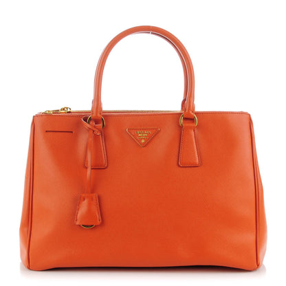 Prada Saffiano Medium Galleria Double Zip Tote Papaya 1 of 9