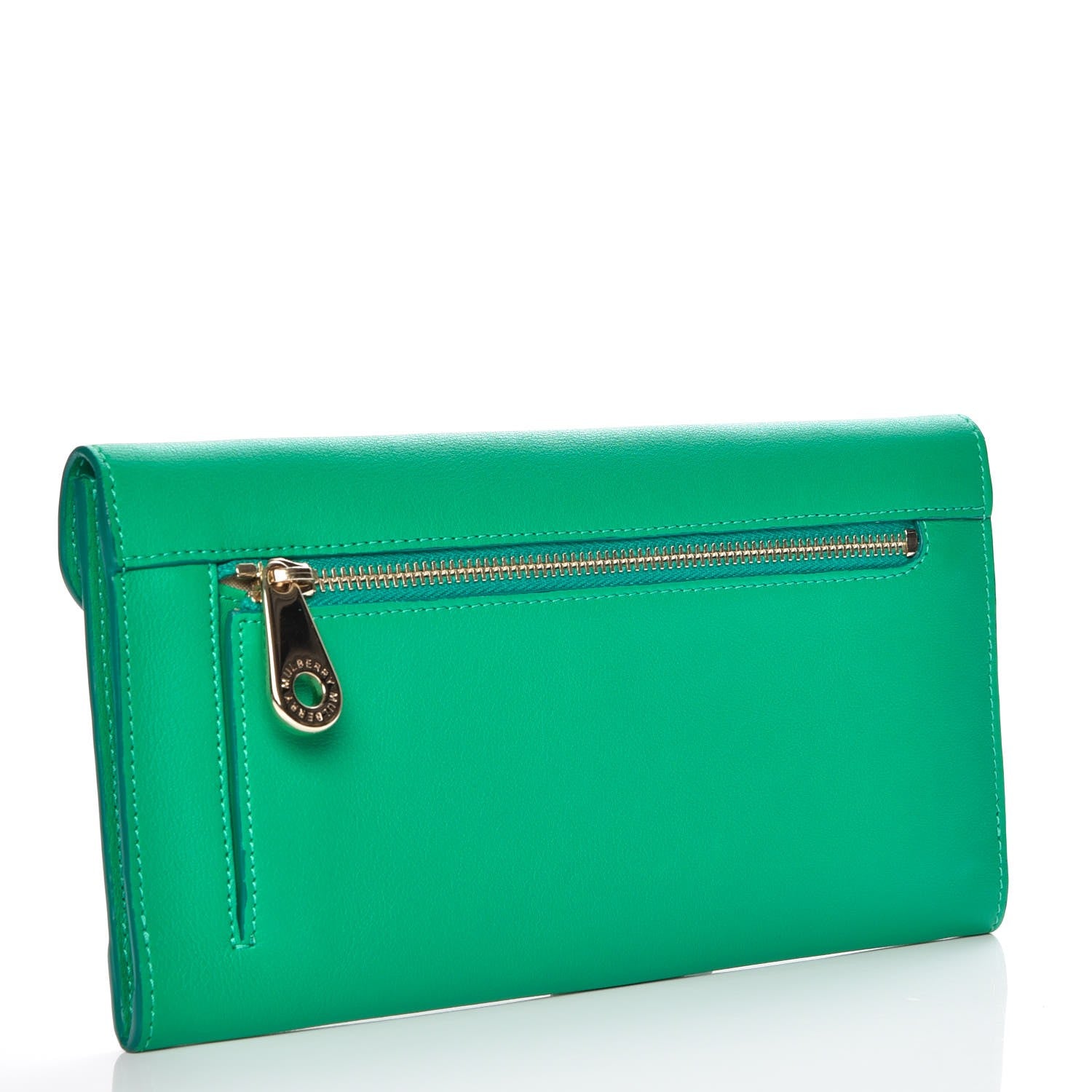 Mulberry Silky Classic Calfskin Envelope Long Wallet Jungle Green 3 of 8