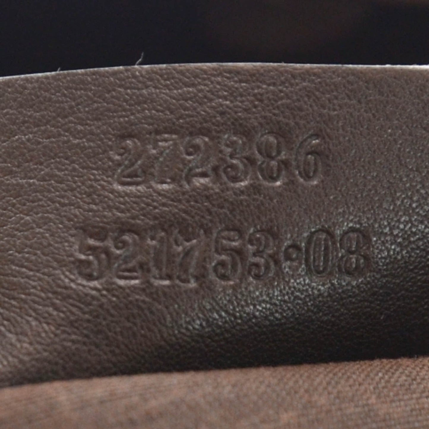 Leather Horsebit Embossed Hobo Chocolate