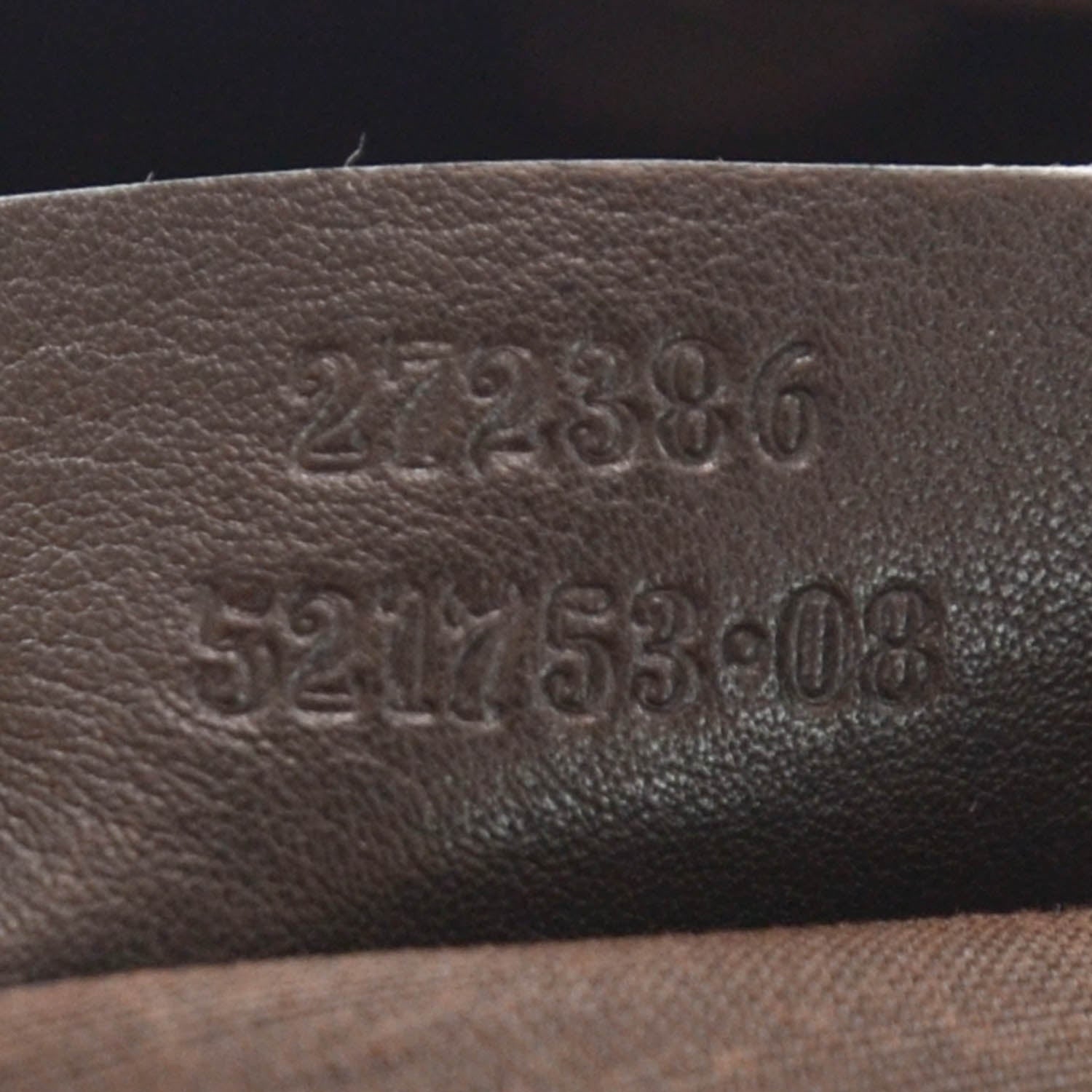 Gucci Leather Horsebit Embossed Hobo Chocolate 6 of 8