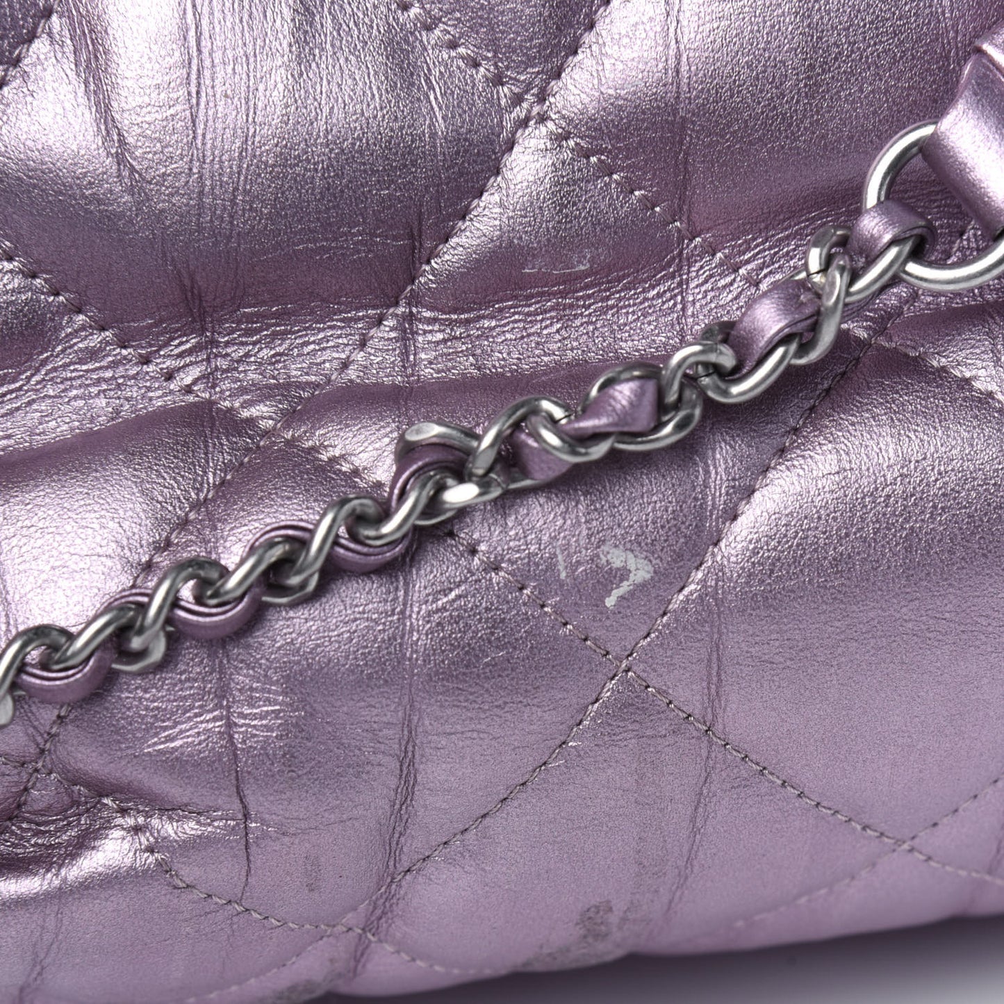 Iridescent Calfskin Quilted Ground Control Backpack Pink