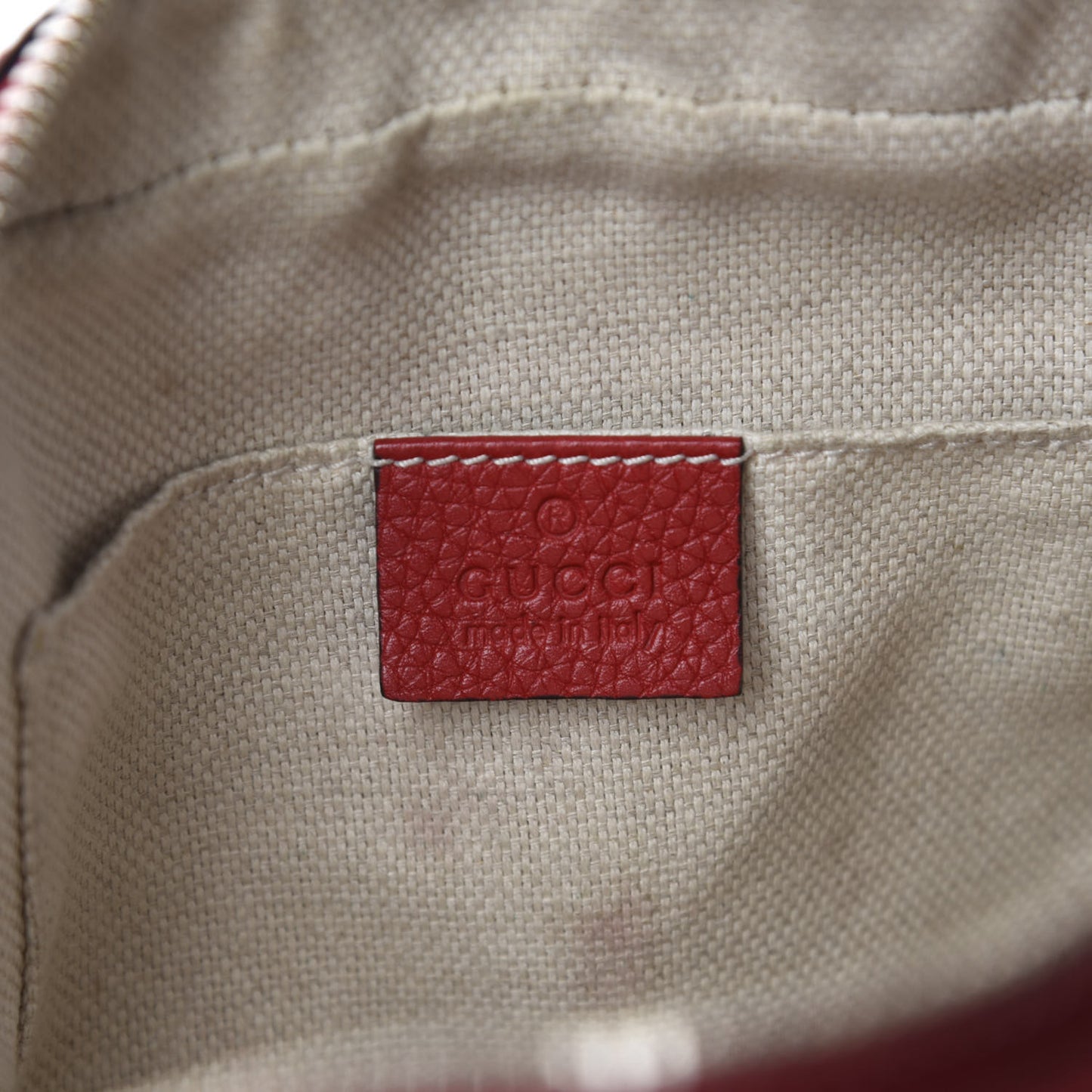 Pebbled Calfskin Small Soho Disco Bag Tabasco Red