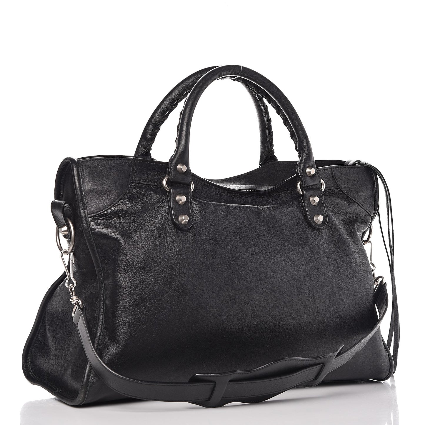Agneau Classic Silver Hardware City Black