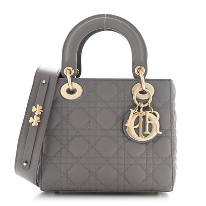 Christian Dior Lambskin Cannage Small My ABCDior Lady Dior Grey 1 of 12