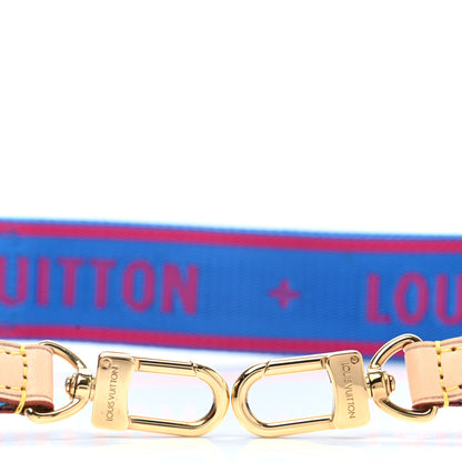 Louis Vuitton Nylon Bandouliere Shoulder Strap Blue Magenta 4 of 4
