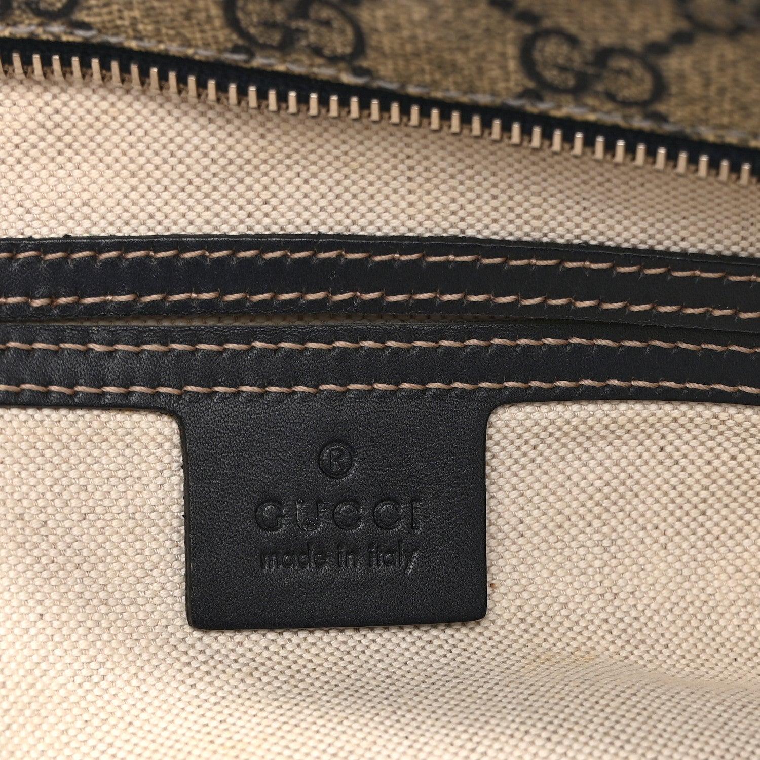 Gucci GG Plus Monogram Large Flat Messenger Bag Beige Blue 6 of 13