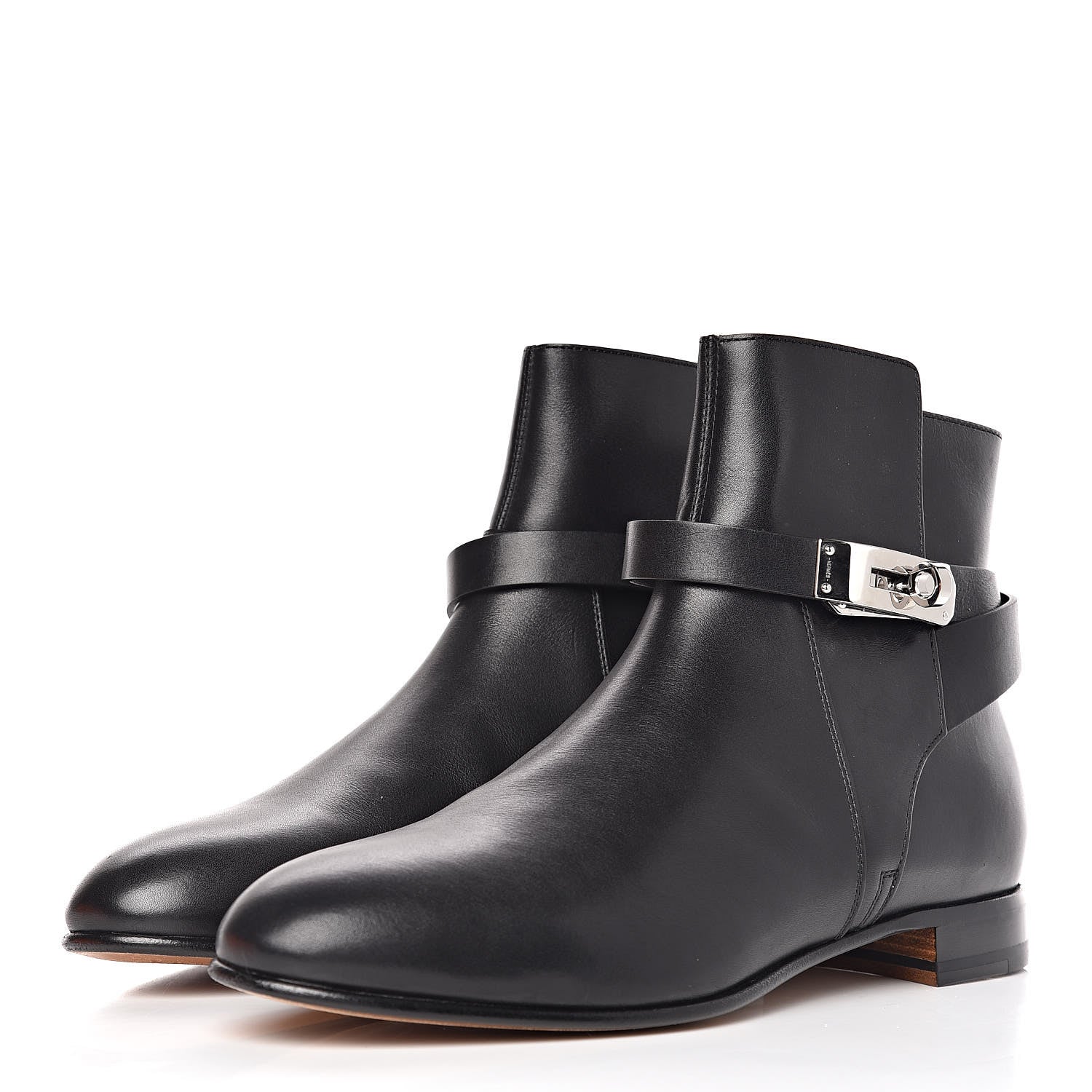 Hermes Calfskin Neo Low Boots 38 Black 3 of 10