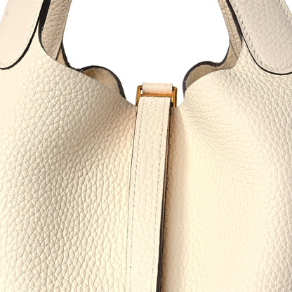 Hermes Taurillon Clemence Picotin Lock 22 MM Nata 8 of 12