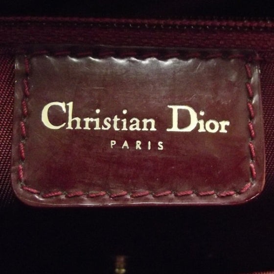 Christian Dior Patent Bowler Burgundy 8 of 10