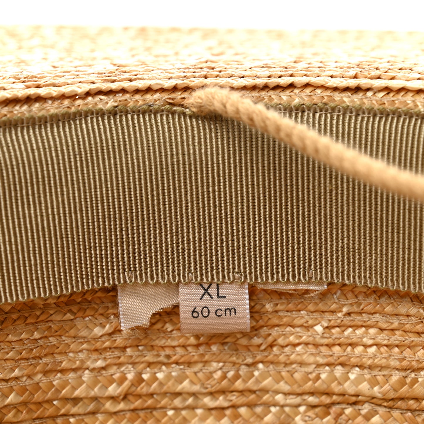 Glittered Straw Grosgrain Wide Brim Hat XL Gold Black