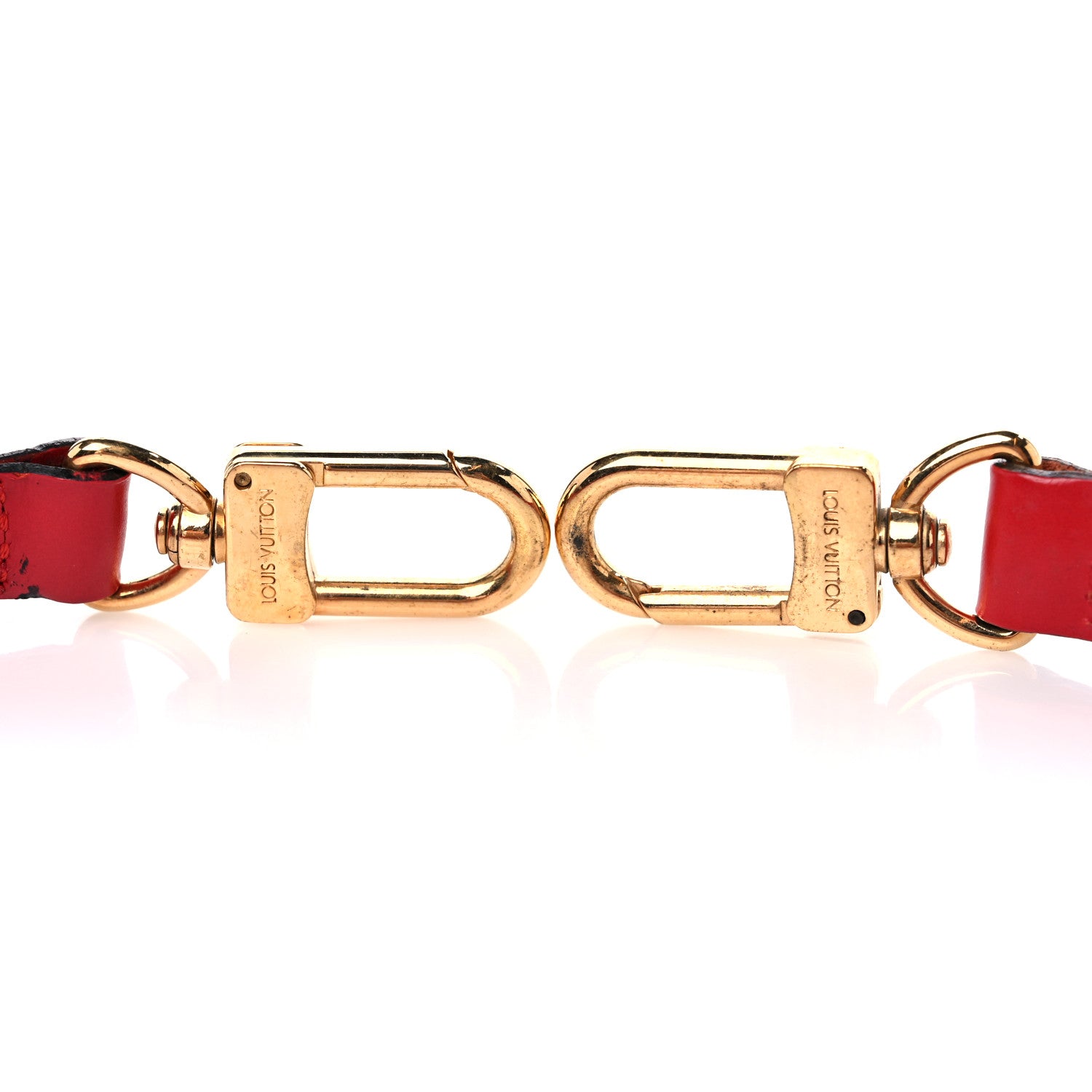 Louis Vuitton Calfskin 16mm Adjustable Shoulder Strap Red 8 of 9
